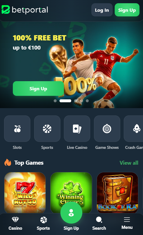 BetPortal Casino mobile
