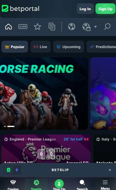 BetPortal Casino mobile
